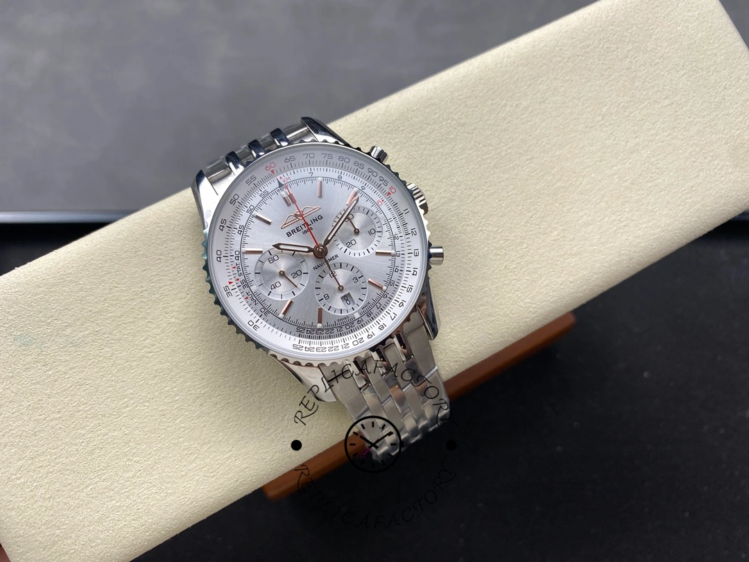 Breitling Navitimer B01 Clone AB0139211G1A1 Silver Dial 41mm