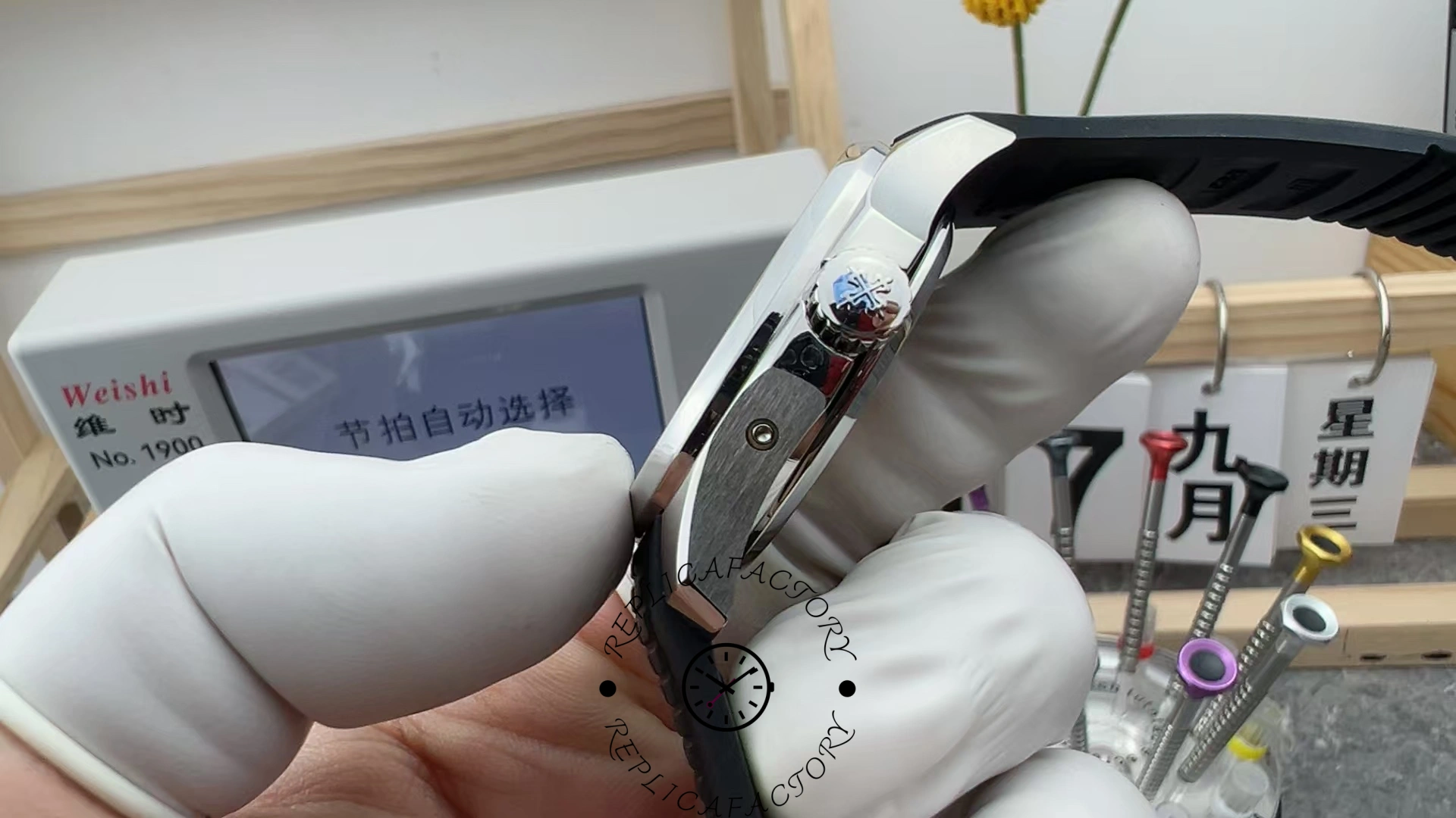 Replica Patek Philippe Aquanaut 5164A 001 Stainless Steel Dual Time 40mm Mens Watch