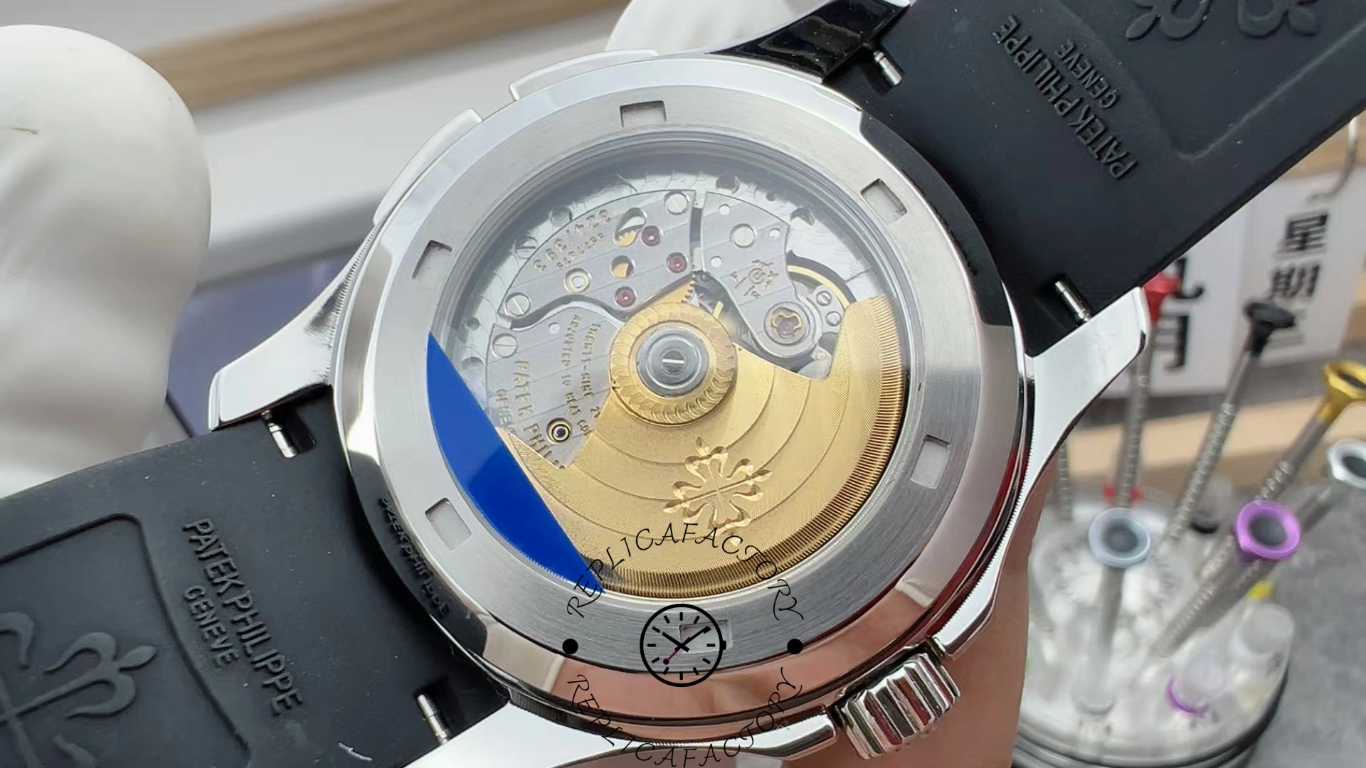 Replica Patek Philippe Aquanaut 5164A 001 Stainless Steel Dual Time 40mm Mens Watch