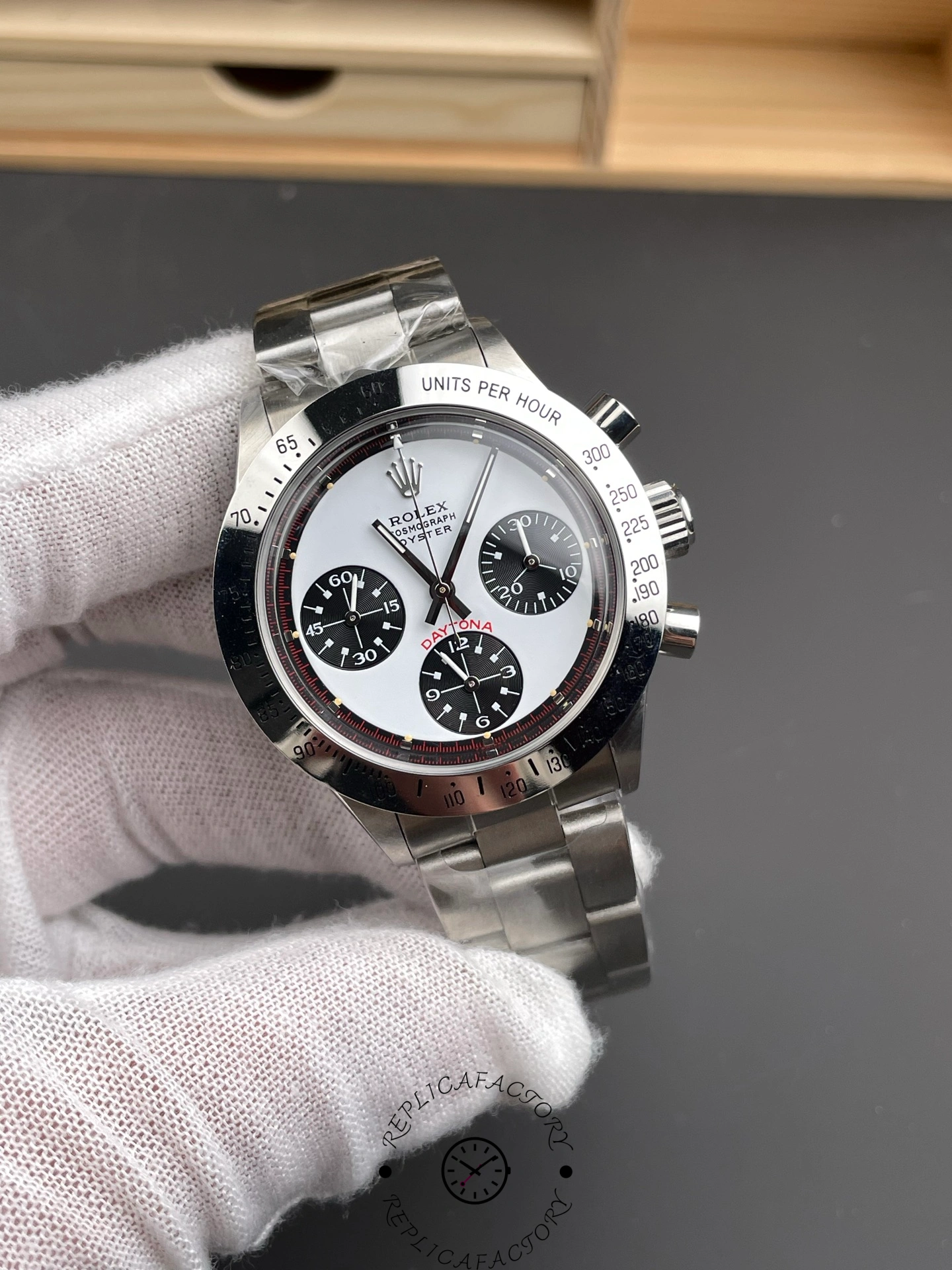 Rolex Cosmograph Daytona 116520 Bamford Paul Newman White Dial Steel 40mm Men's Watch
