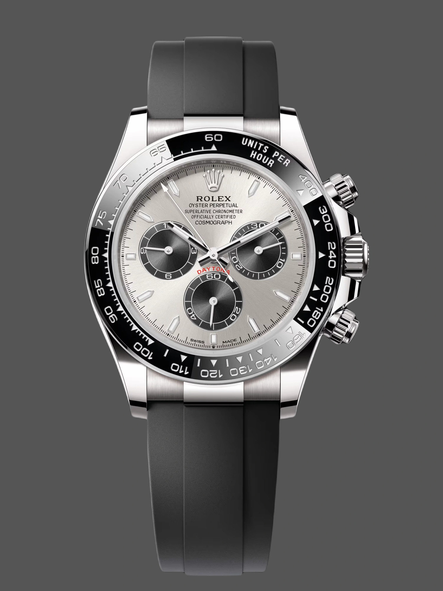 Rolex Daytona 126519LN 0006 40mm Silver Ghost Dial White Gold Oysterflex