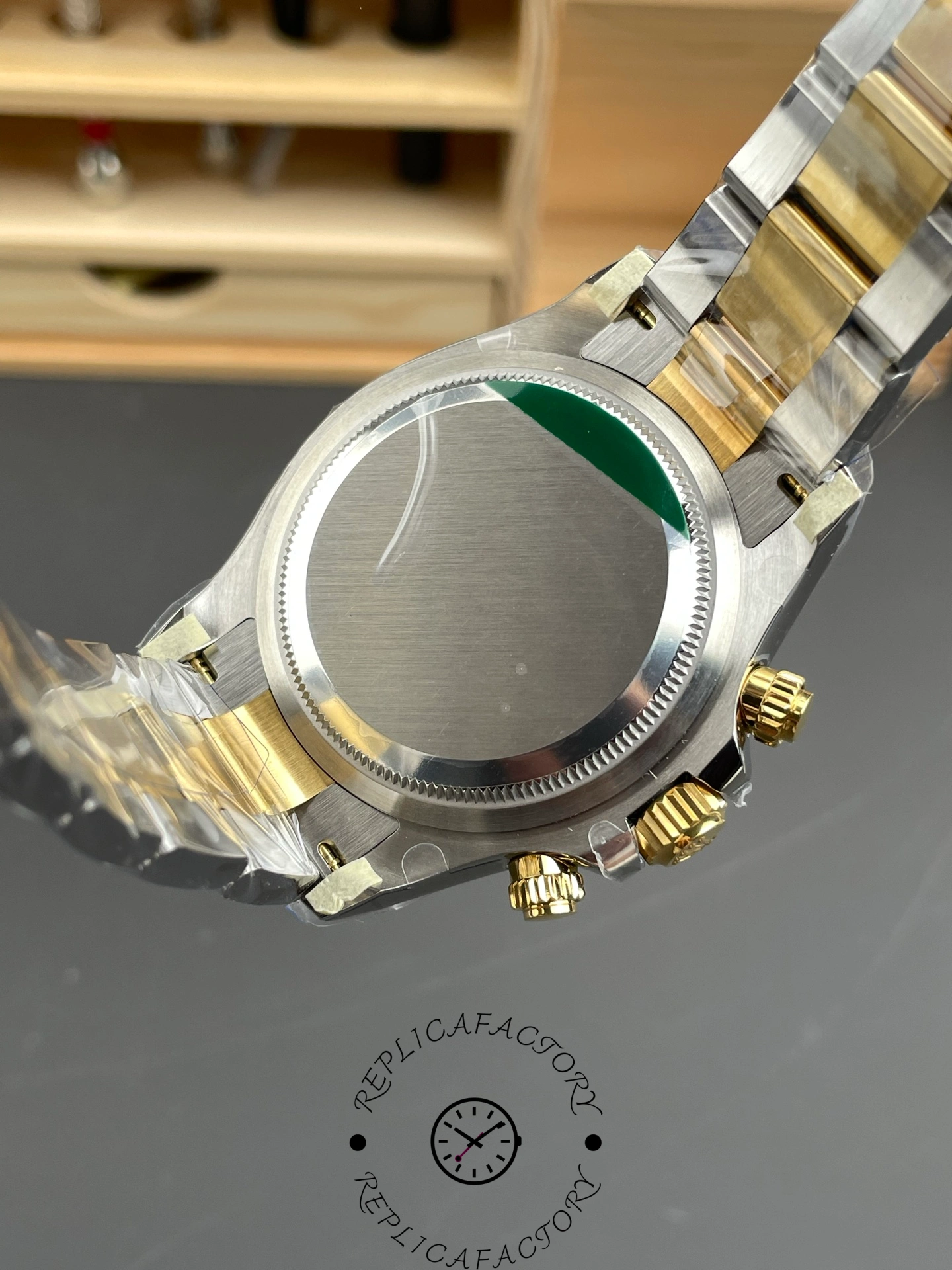 Solid caseback of Rolex Daytona 126503-0002 with brushed finish.