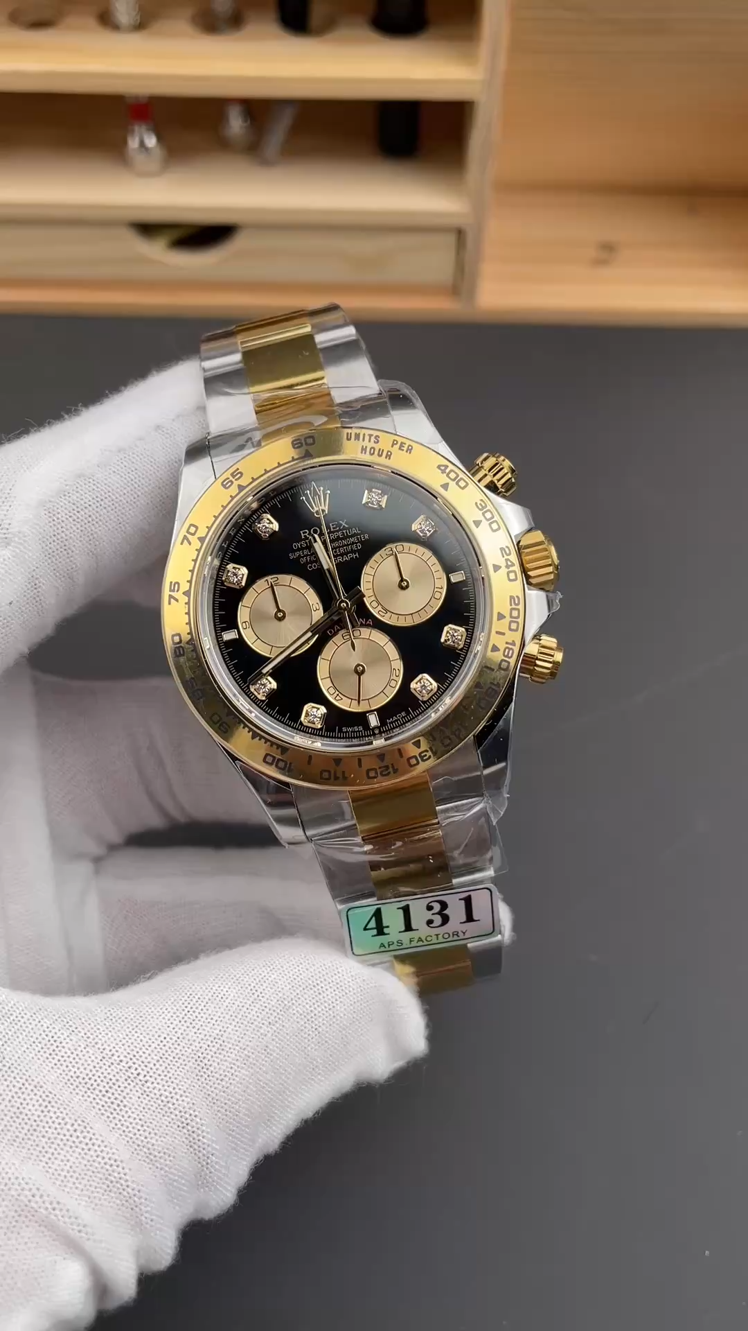 Rolex Two Tone Daytona 126503 0002 Black Diamond Replica Watch - Video
