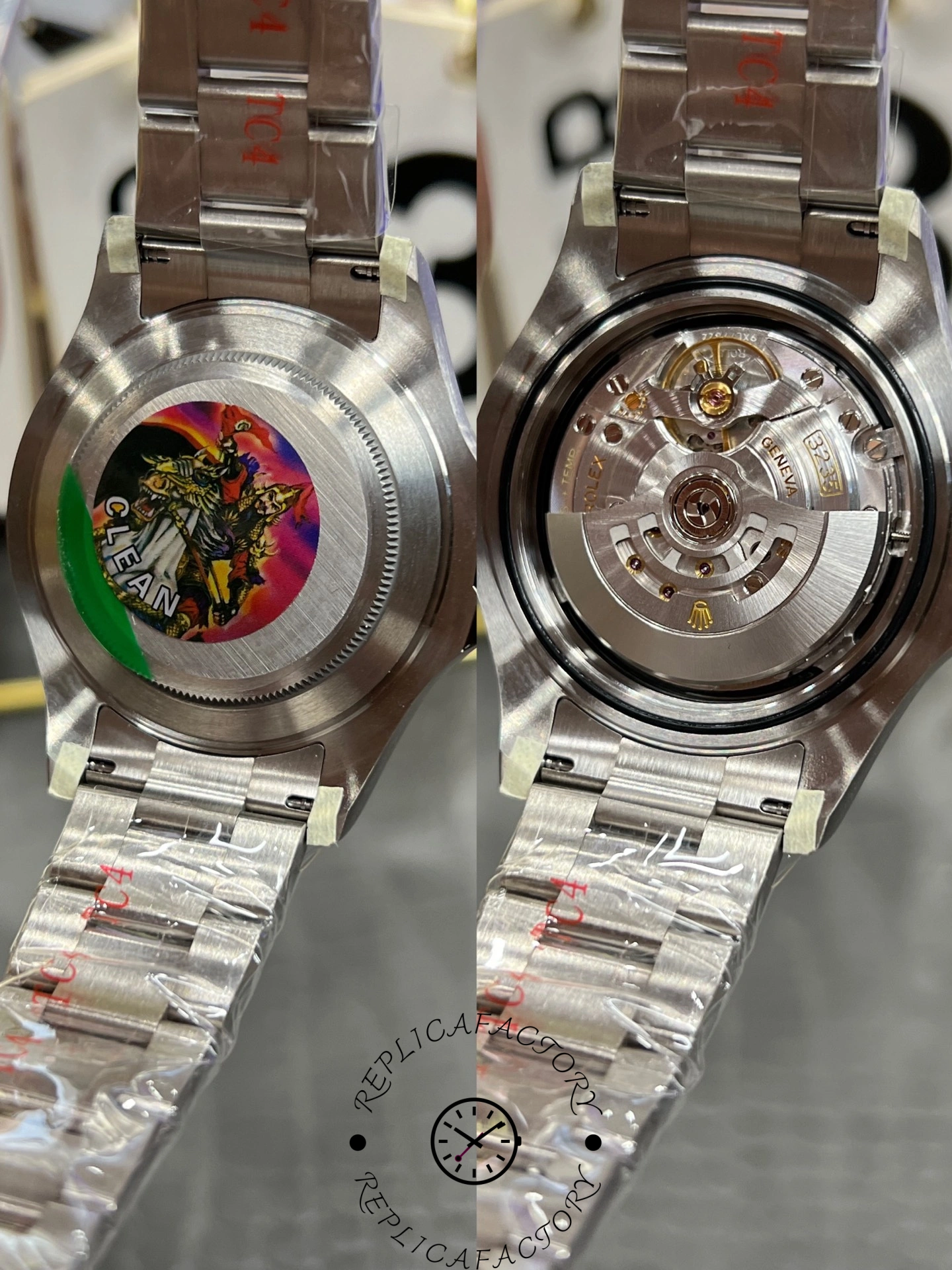 Back of Rolex Yacht-Master 42 226627-0001 showing caseback and 3235 movement.