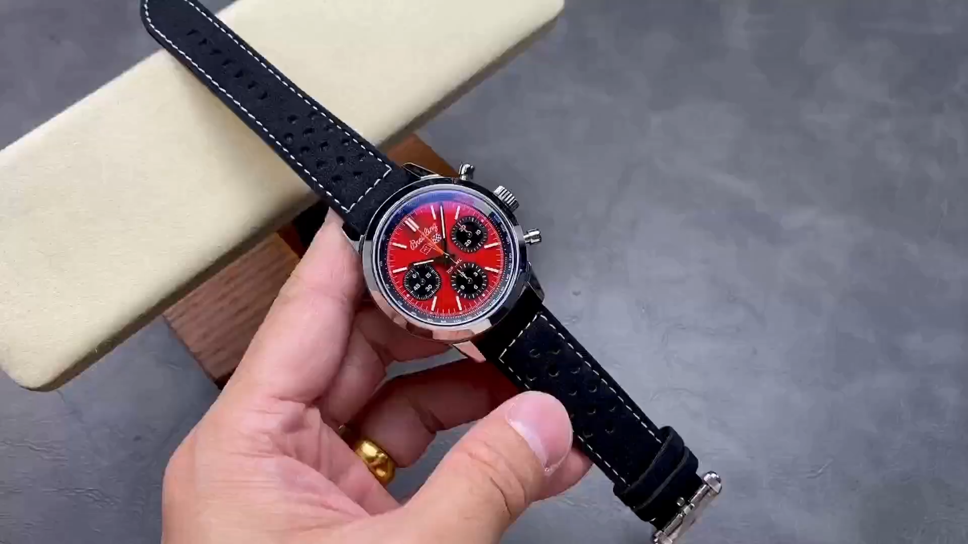 Breitling Top Time B01 Chevrolet Corvette AB01761A1K1X1 1:1 clone Red Dial Men's Watch - Video