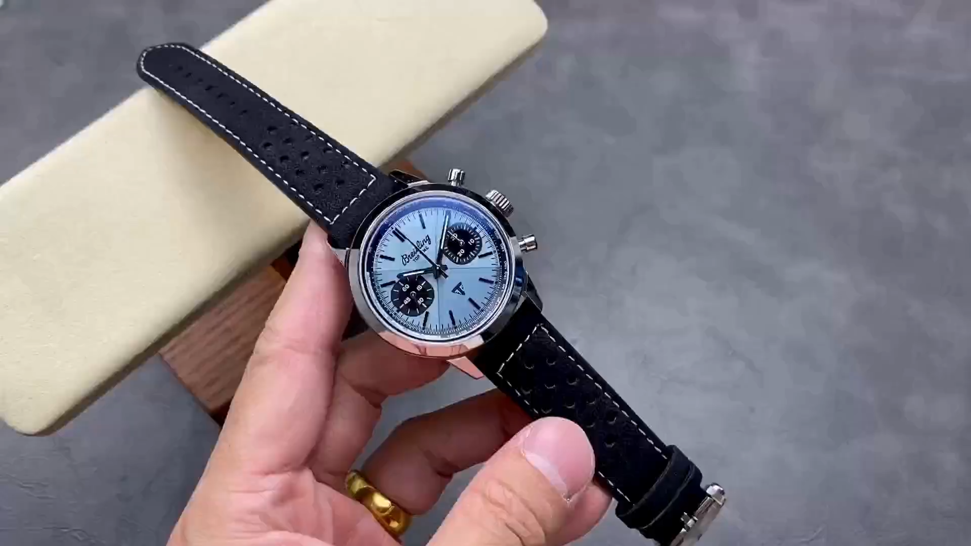 Breitling Top Time B01 Triumph Ice-Blue Dial 41mm AB017641C1X1 1:1 Clone Watch - Video