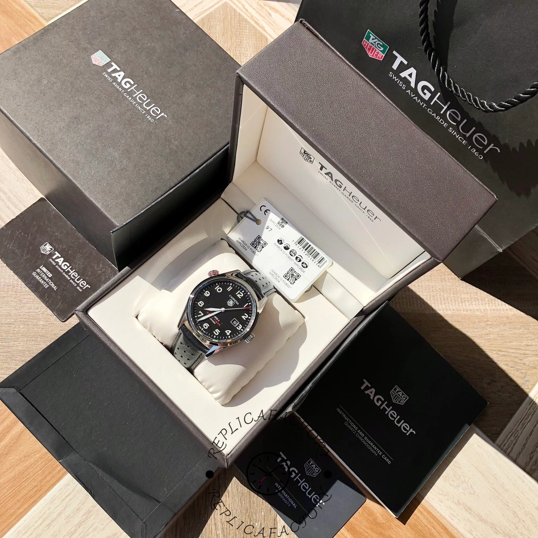 TAG Heuer Carrera Calibre 5 WAR2A10.FC6337 full packaging with box and warranty card.