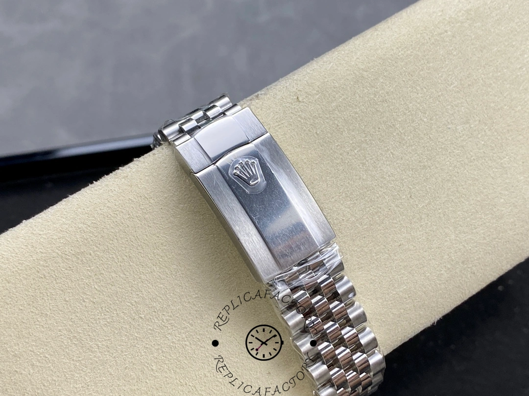 Clasp of Rolex Datejust 126334 ARF featuring engraved Rolex crown logo.