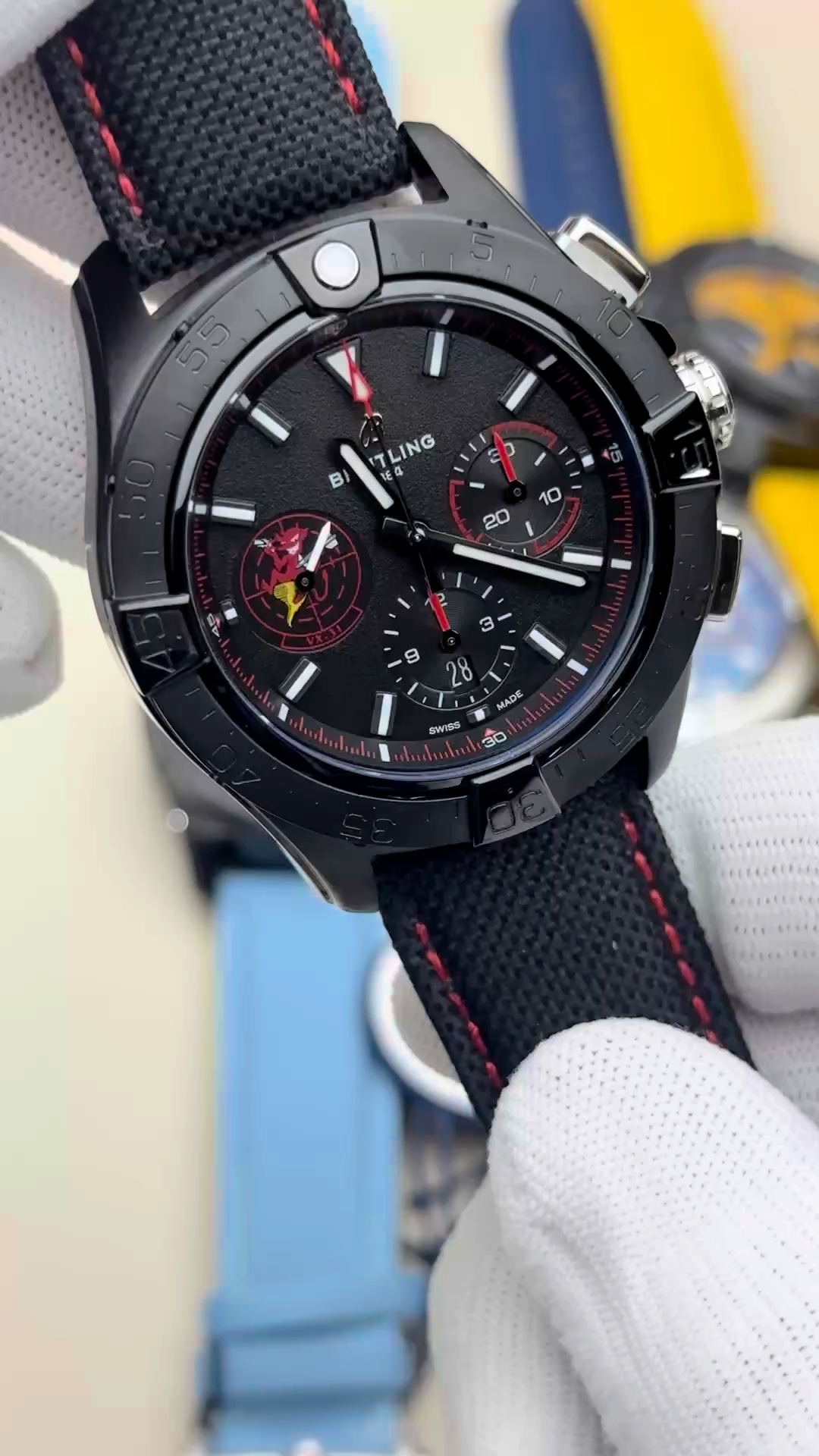 Breitling Avenger B01 Chronograph SB01473A1B1X1 44mm Black Dial Replica - Video