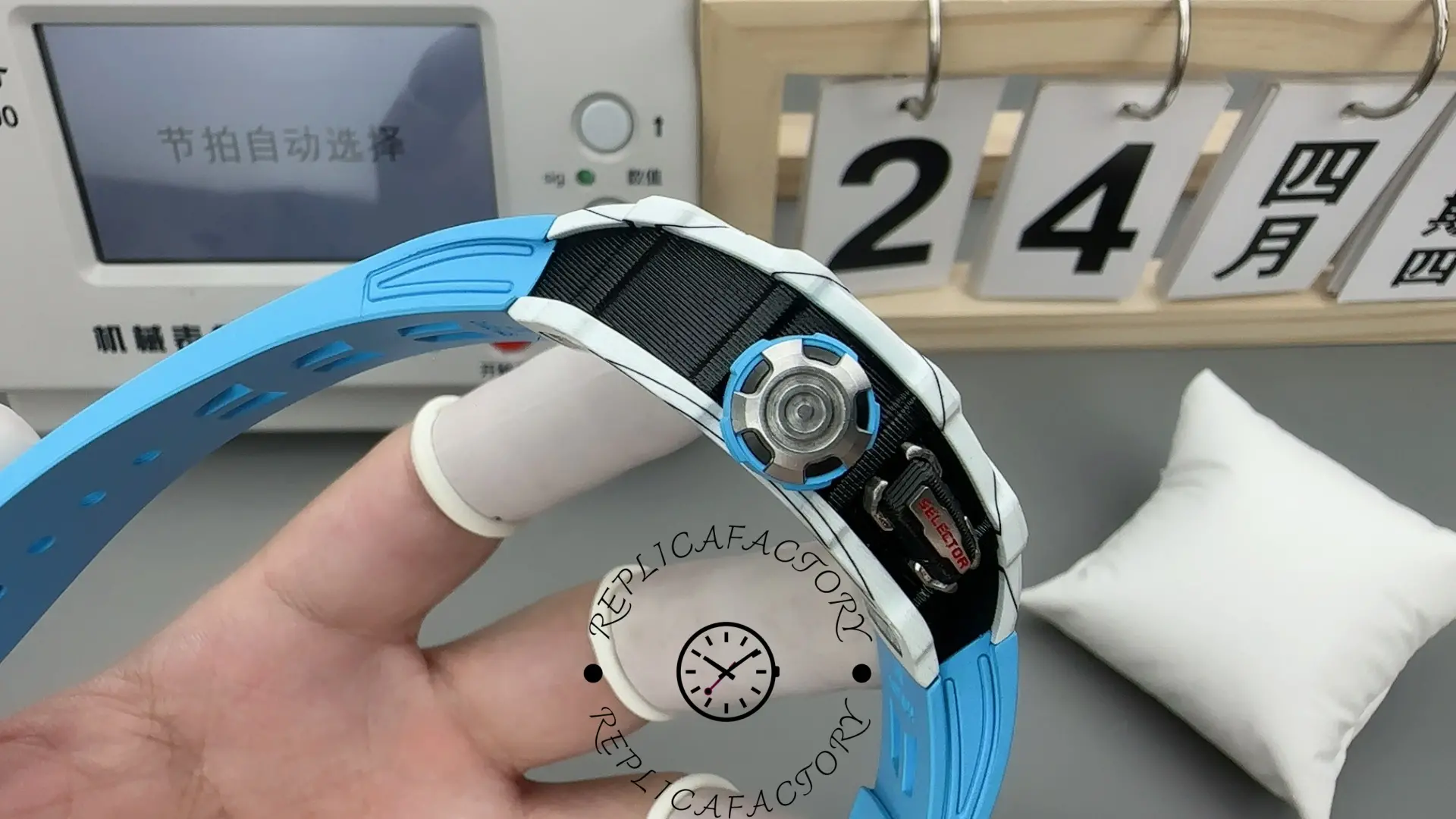 Side view of the Richard Mille RM 35-03 showing crown design and case shape.