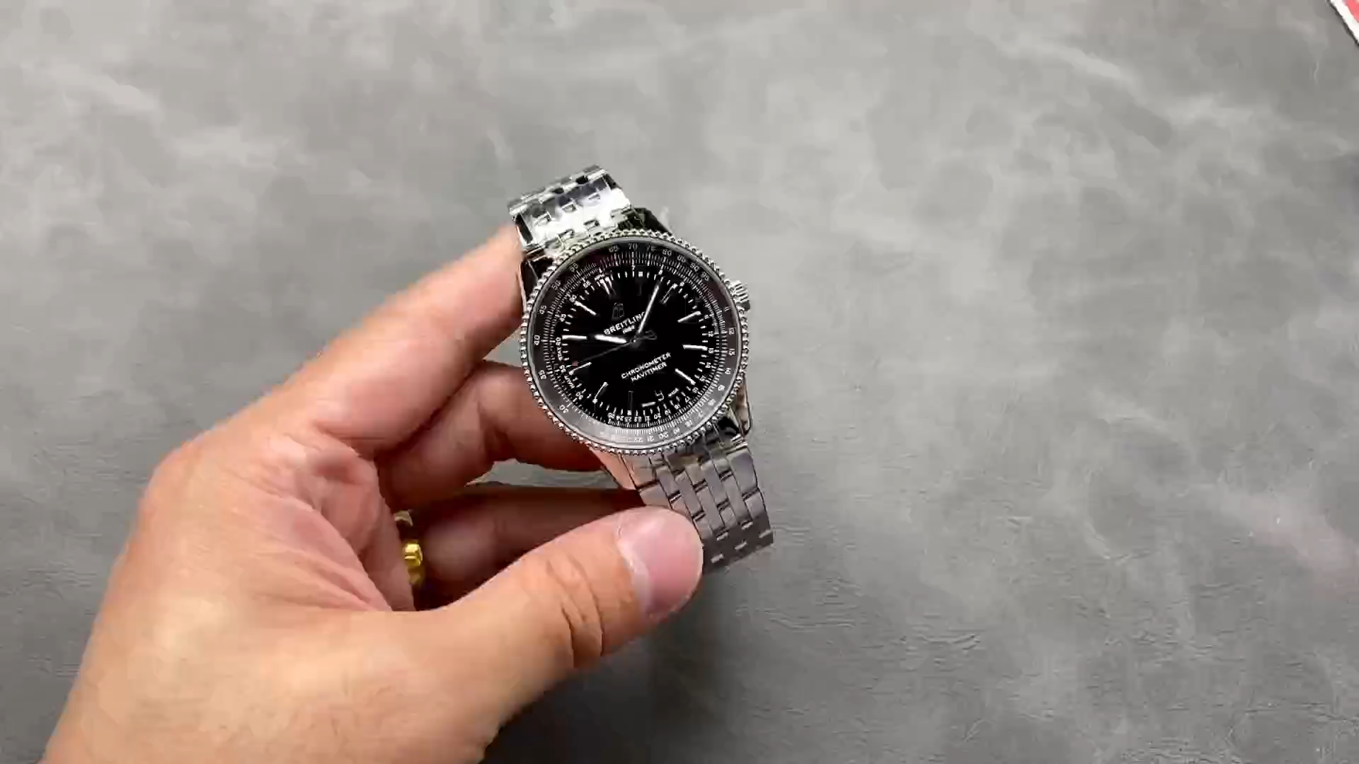 Breitling Navitimer 1:1 Clone Automatic 38 Men's Watch A17325241B1A1 Stainless Steel - Video