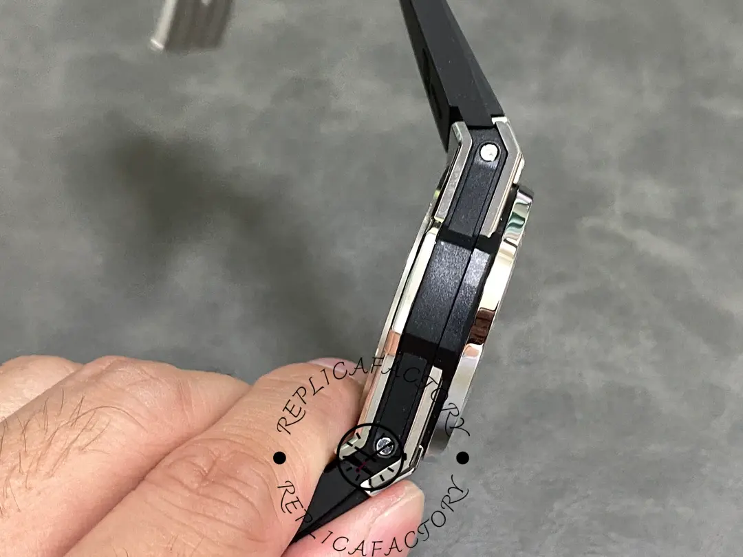 Opposite side view of Hublot Big Bang Tourbillon 45mm replica highlighting case profile.