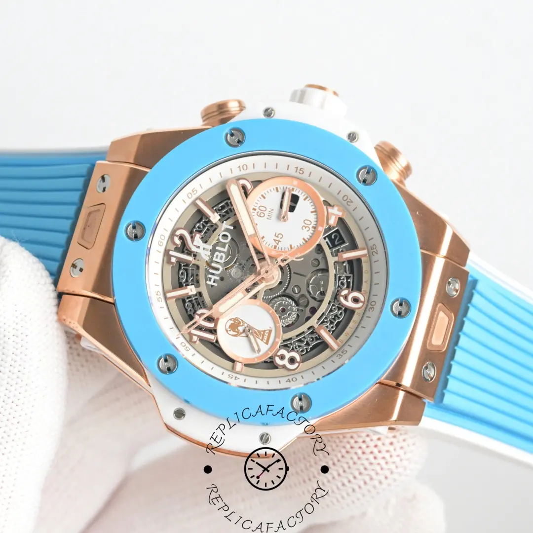 Side profile of Hublot 441.OE.2080.RX.AFA24 with white resin case elements.