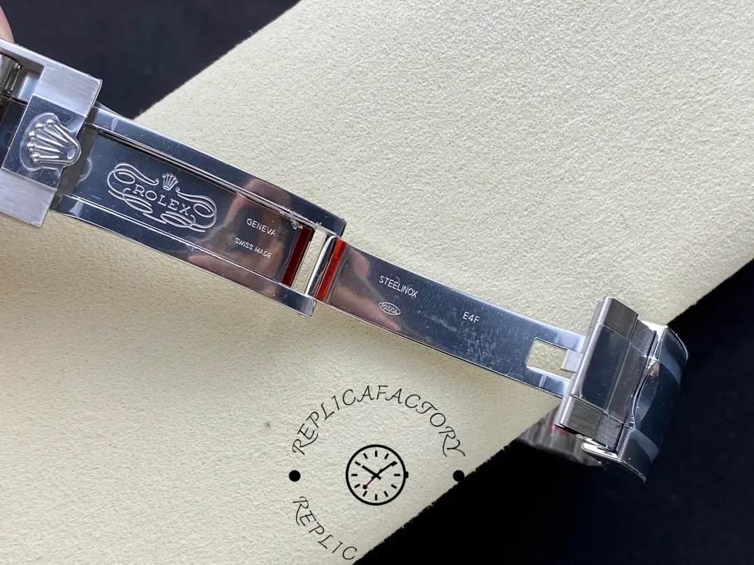 Inside clasp engraving of Rolex Yacht-Master 126622 showing Rolex markings and steel codes.