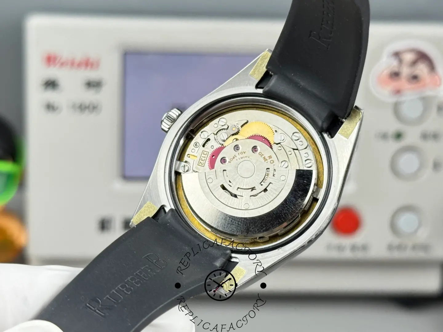 Case back view of Rolex Explorer 224270 revealing automatic movement.