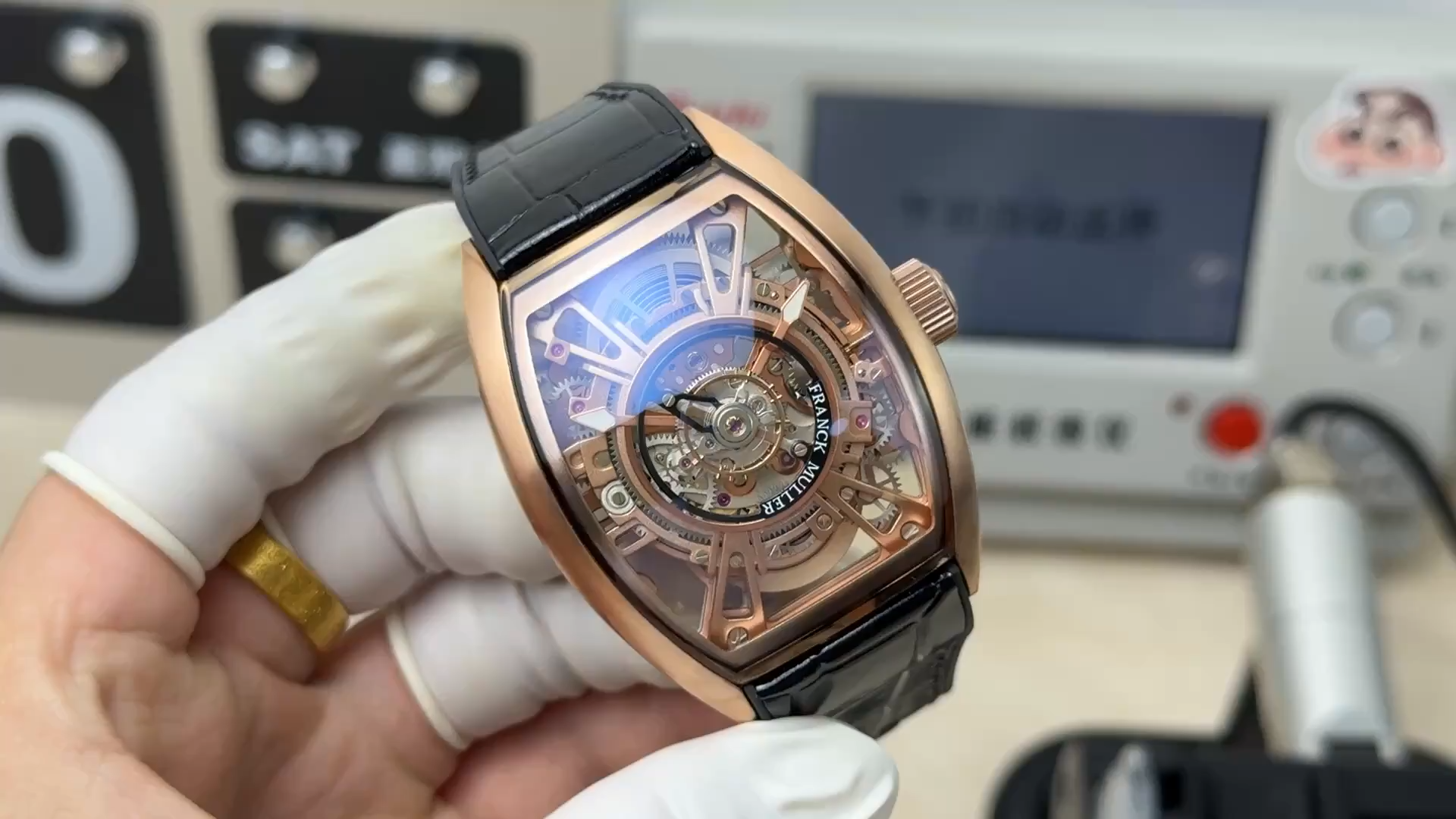 Franck Muller V45 CX Tourbillon 1:1 Clone Skeleton Watch