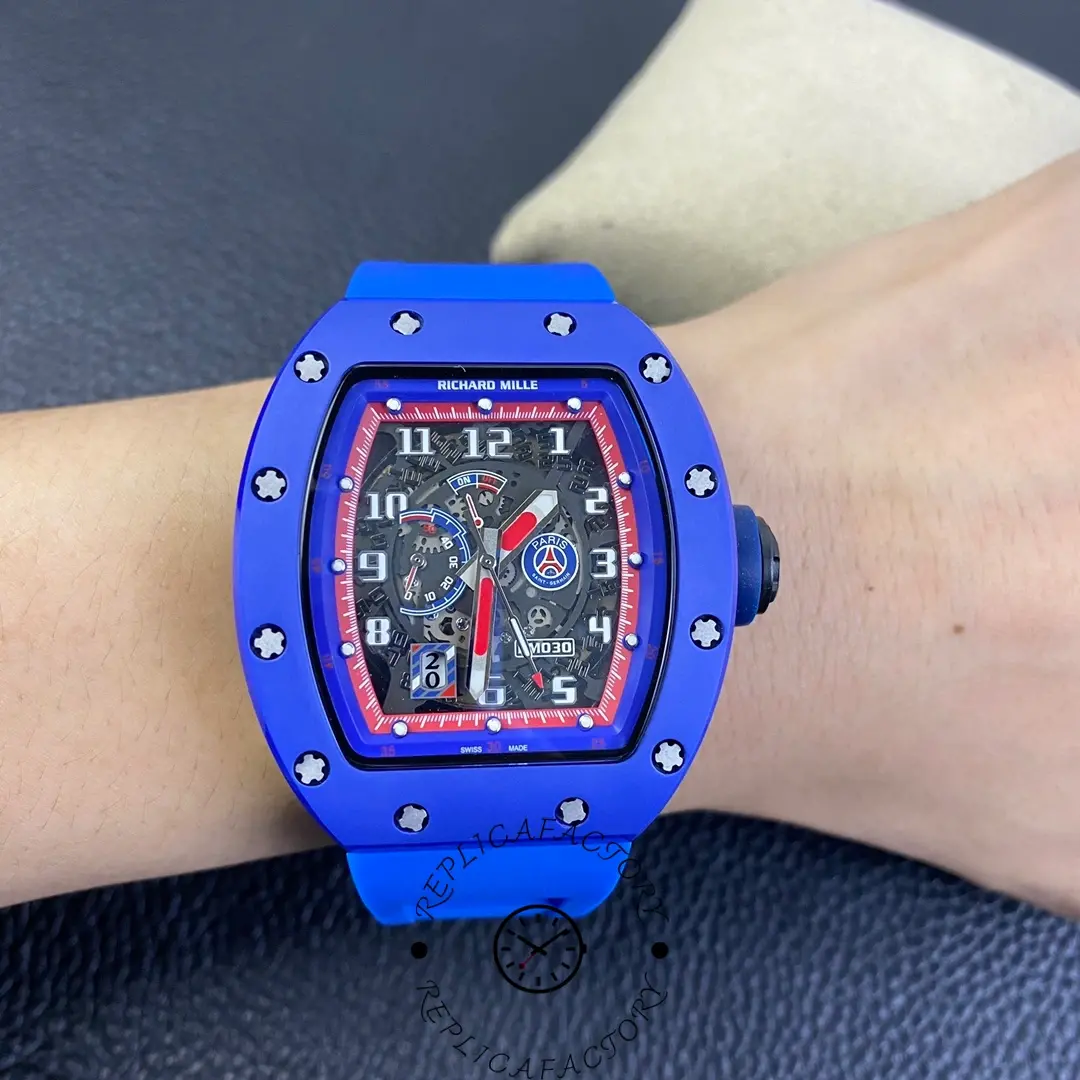 Richard Mille RM 030 PSG 1:1 Clone Blue Ceramic Watch