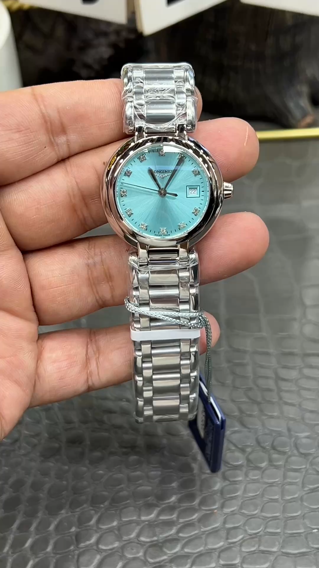 Longines PrimaLuna L8.122.4.90.6 1:1 Clone 30mm Quartz Blue Diamond Dial