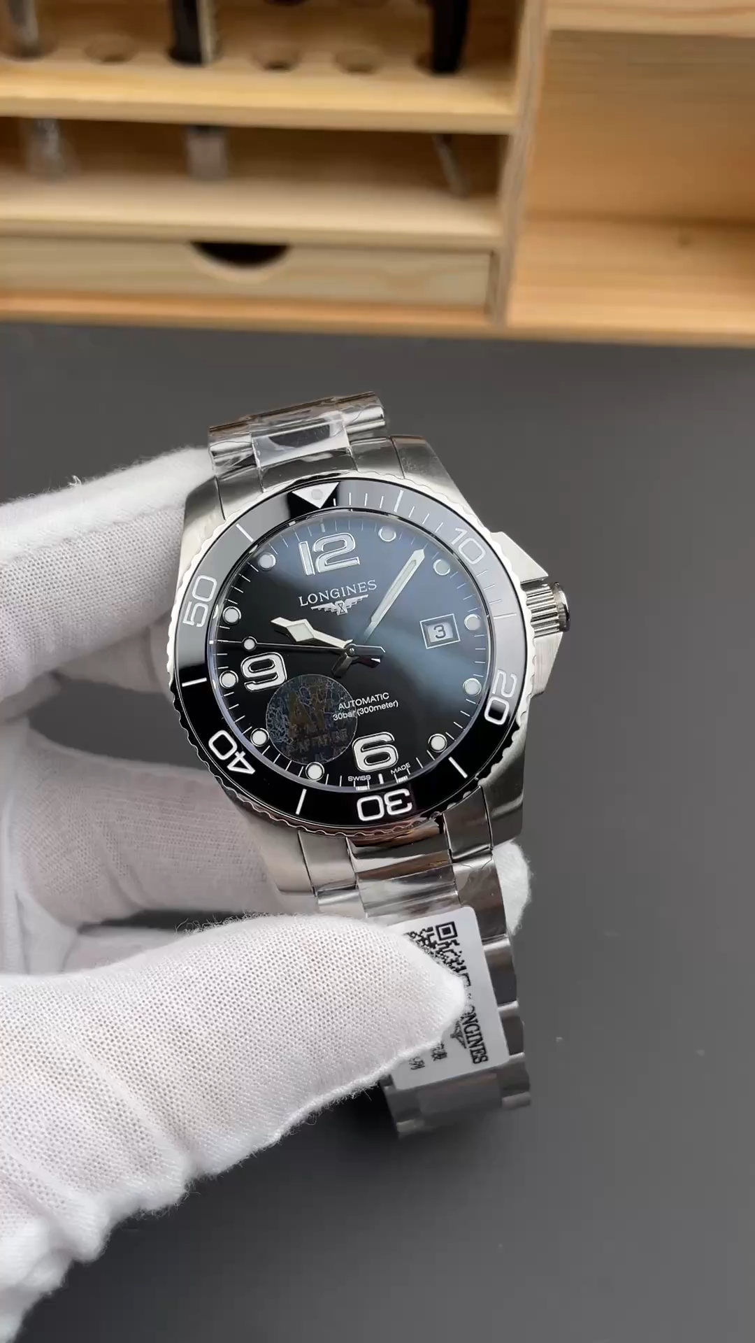 Replica Longines L3.781.4.56.6 HydroConquest Black Bezel Automatic Steel