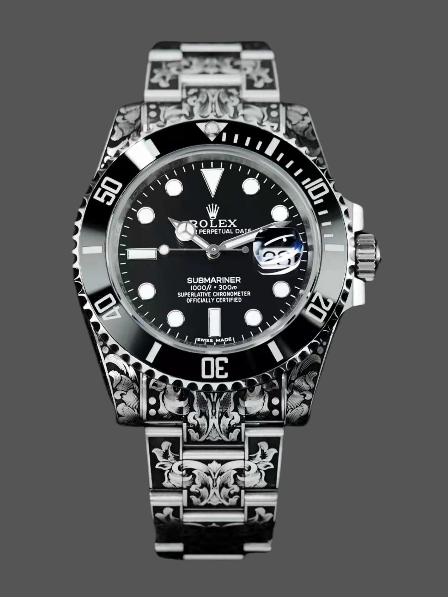 Huckleberry Custom Rolex Submariner Black Dial