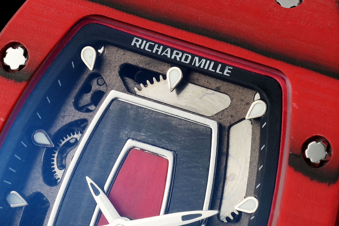 Richard Mille RM07-01 Racing Red Carbon White Rubber Strap 46mm Ladies Watch - Image 7