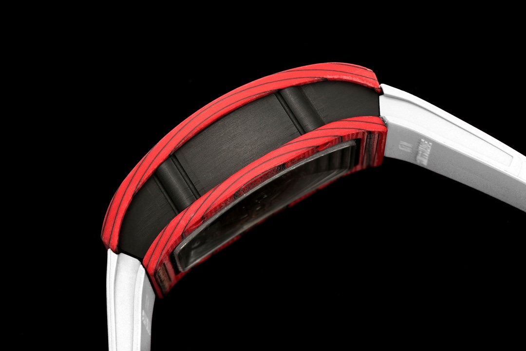 Richard Mille RM07-01 Racing Red Carbon White Rubber Strap 46mm Ladies Watch - Image 5