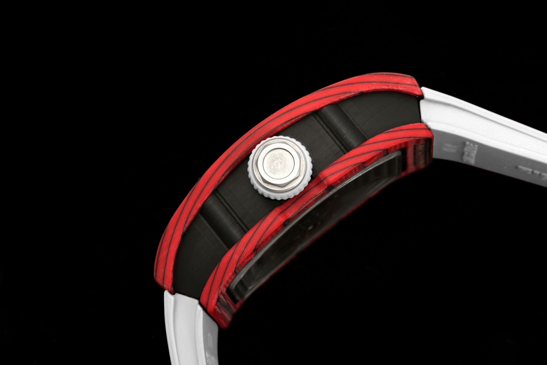 Richard Mille RM07-01 Racing Red Carbon White Rubber Strap 46mm Ladies Watch - Image 4