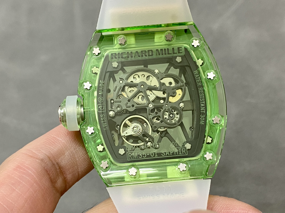 Richard Mille RM35-01 Transparent Tourbillon 1:1 Replica Watch - Image 9