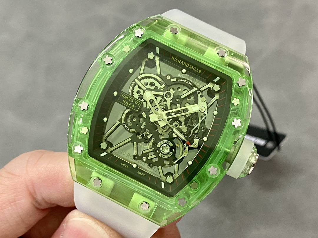 Richard Mille RM35-01 Transparent Tourbillon 1:1 Replica Watch - Image 5