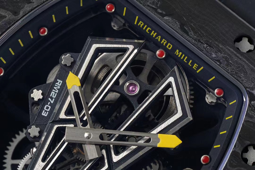 Replica RM 27-03 Rafael Nadal Black Tourbillon Black Rubber Strap - Image 4