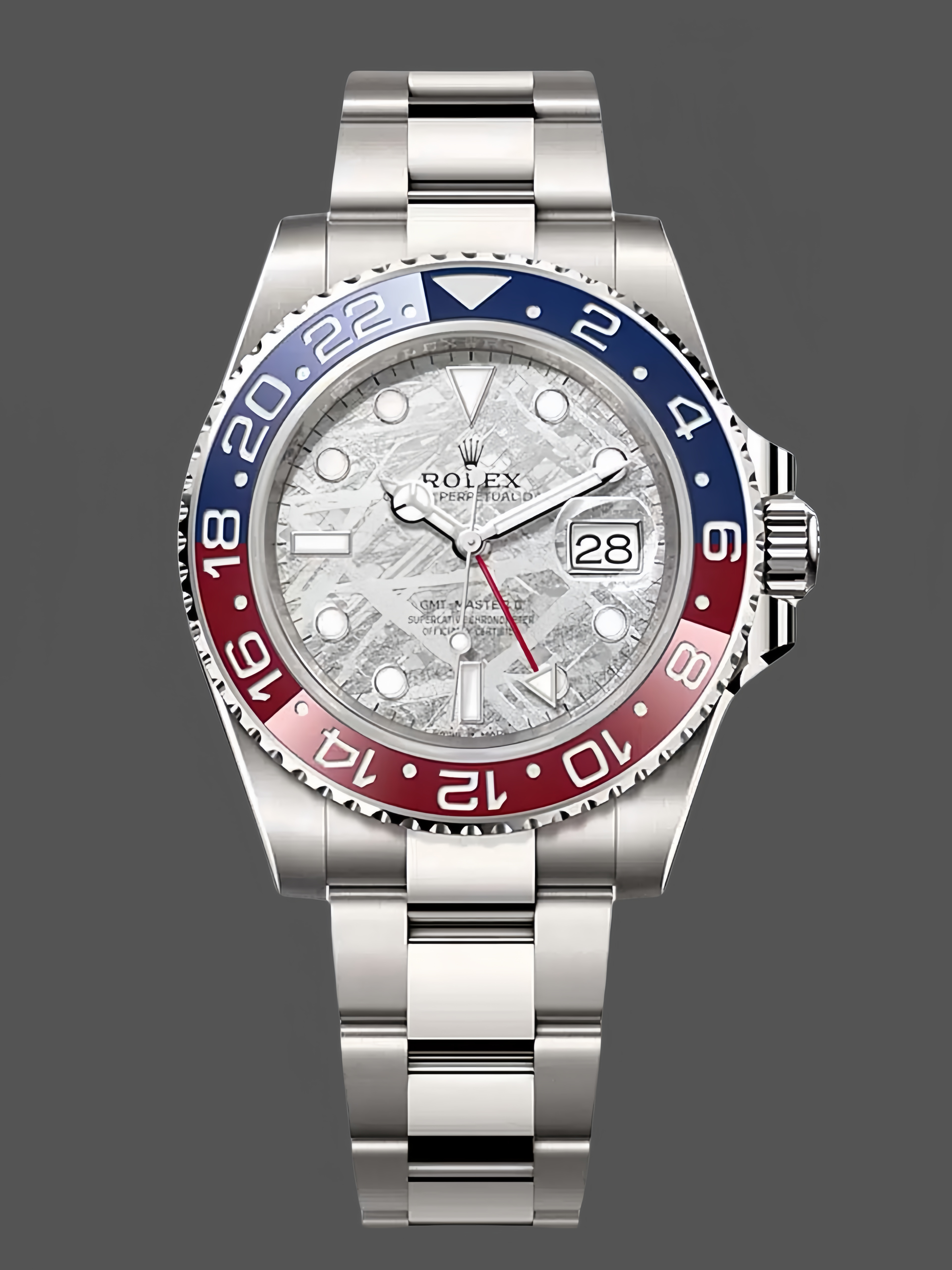 Rolex GMT-Master II 126719BLRO White Gold Meteorite Grey Dial 40mm Mens Replica Watch