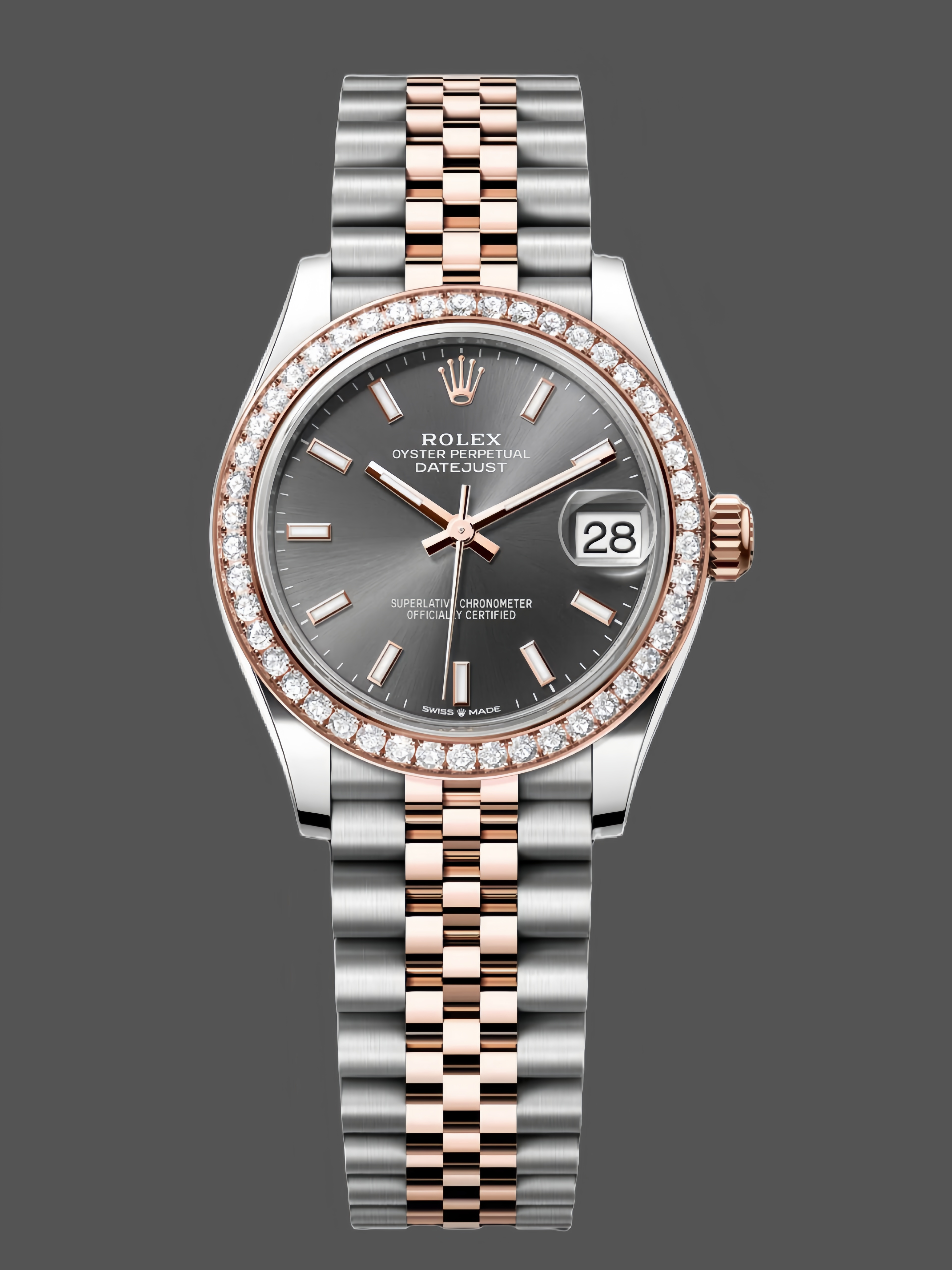 Replica Replica Rolex Datejust 31 Dark Rhodium Dial 278381RBR 0018 Lady Watch