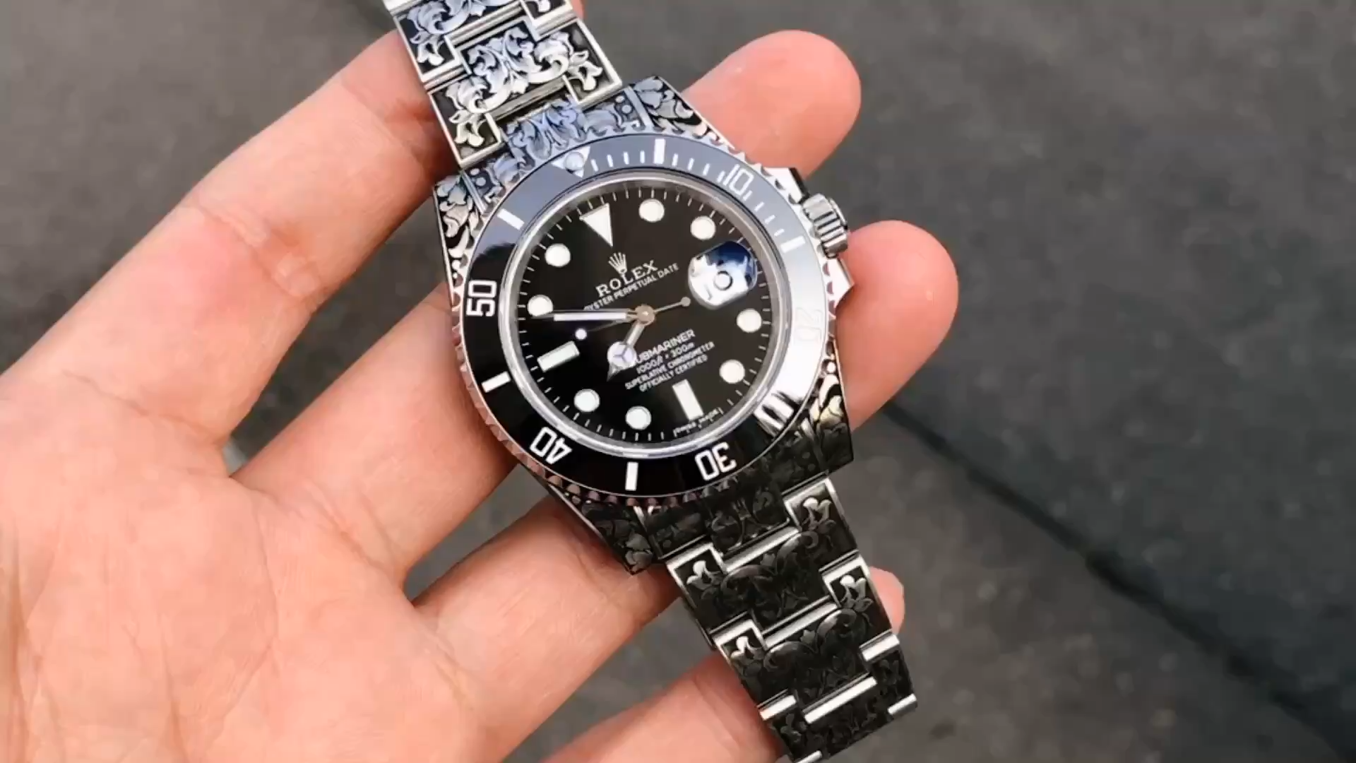 Huckleberry Custom Rolex Submariner Black Dial