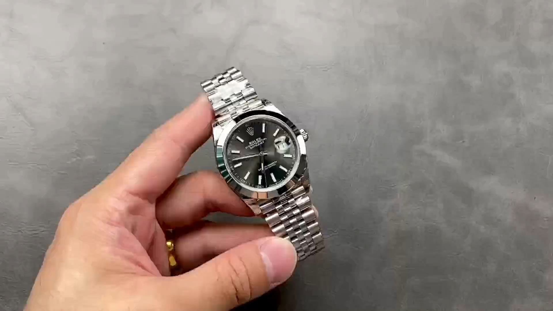 Replica Rolex Datejust 41 41mm 126300 0012 Bright Black Index Dial