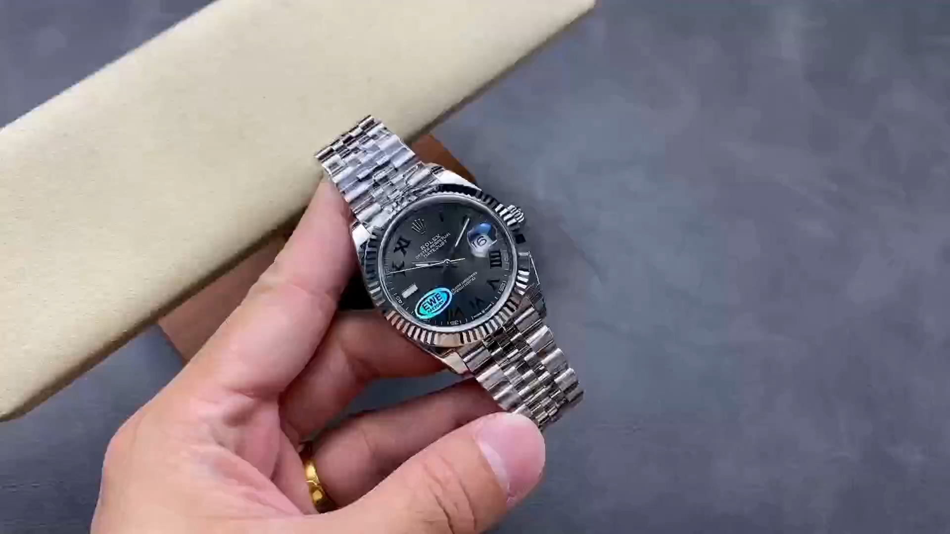 Replica Rolex Datejust 126334 0022 41mm Slate Grey Roman Dial Men's Watch