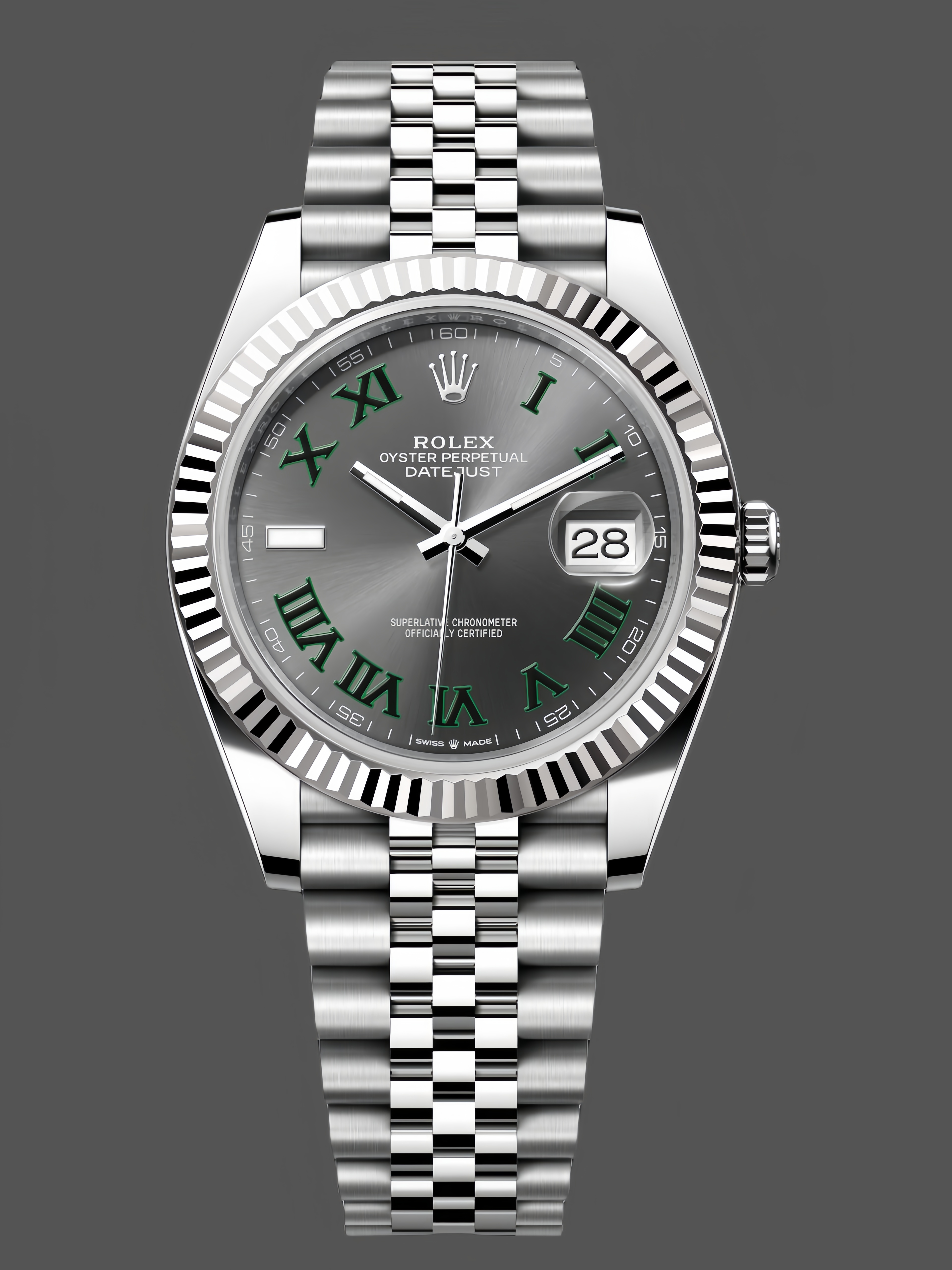 Replica Rolex Datejust 126334 0022 41mm Slate Grey Roman Dial Men's Watch