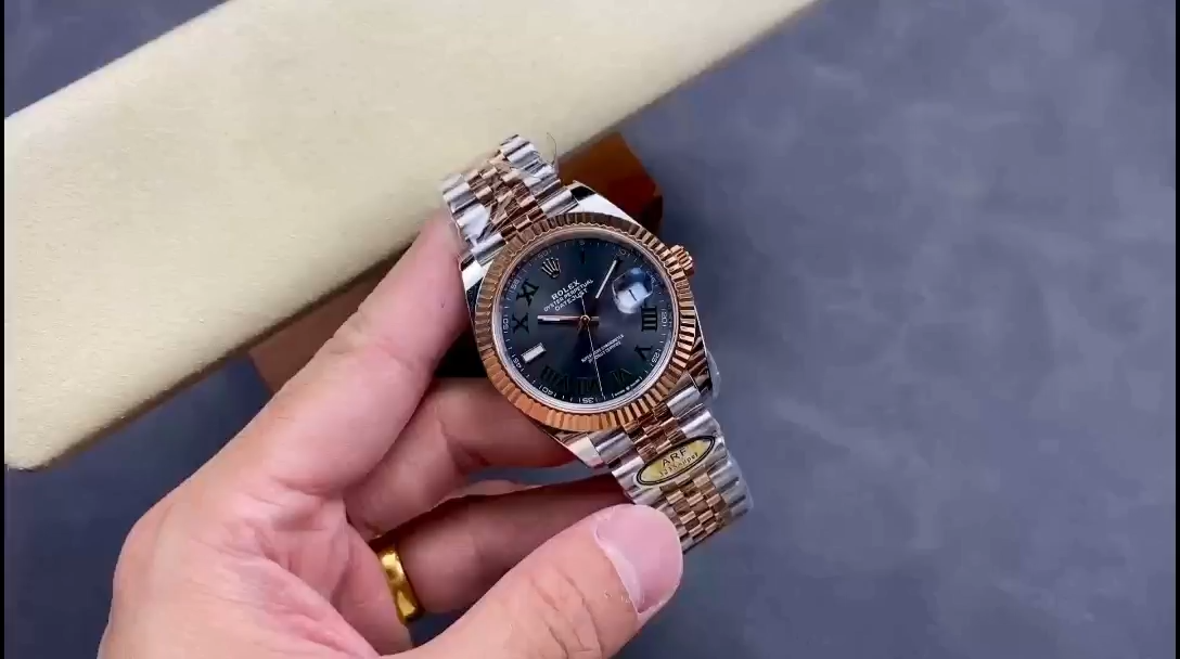 Replica Rolex Datejust 126231 0029 Slate Grey Wimbledon Roman Dial & Fluted Bezel 36mm
