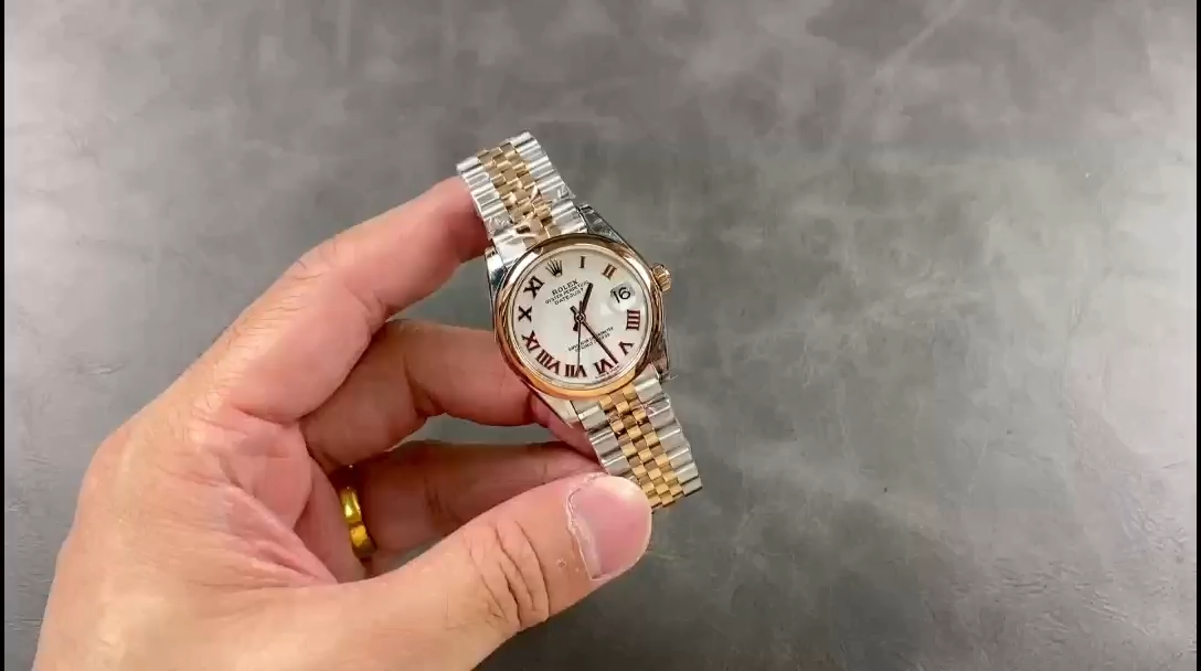 Replica Rolex Datejust 31mm Rose Gold 278241 0002 White Roman Jubilee
