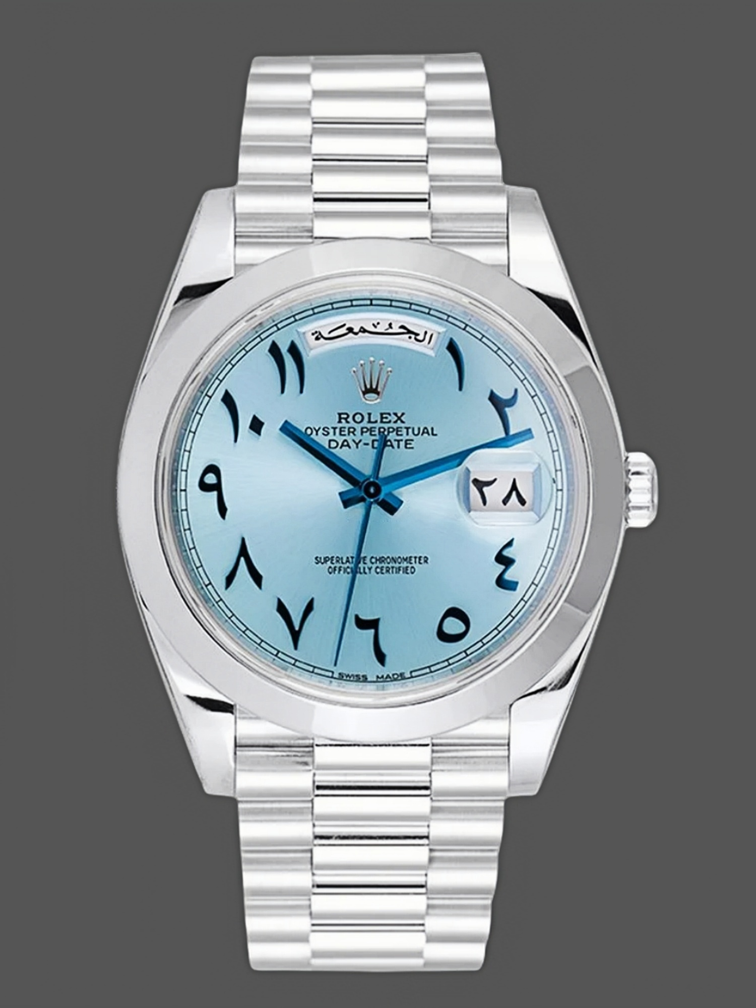 Replica Rolex Day Date President Blue Arabic Dial Dial M228206 0025 Men's Watch