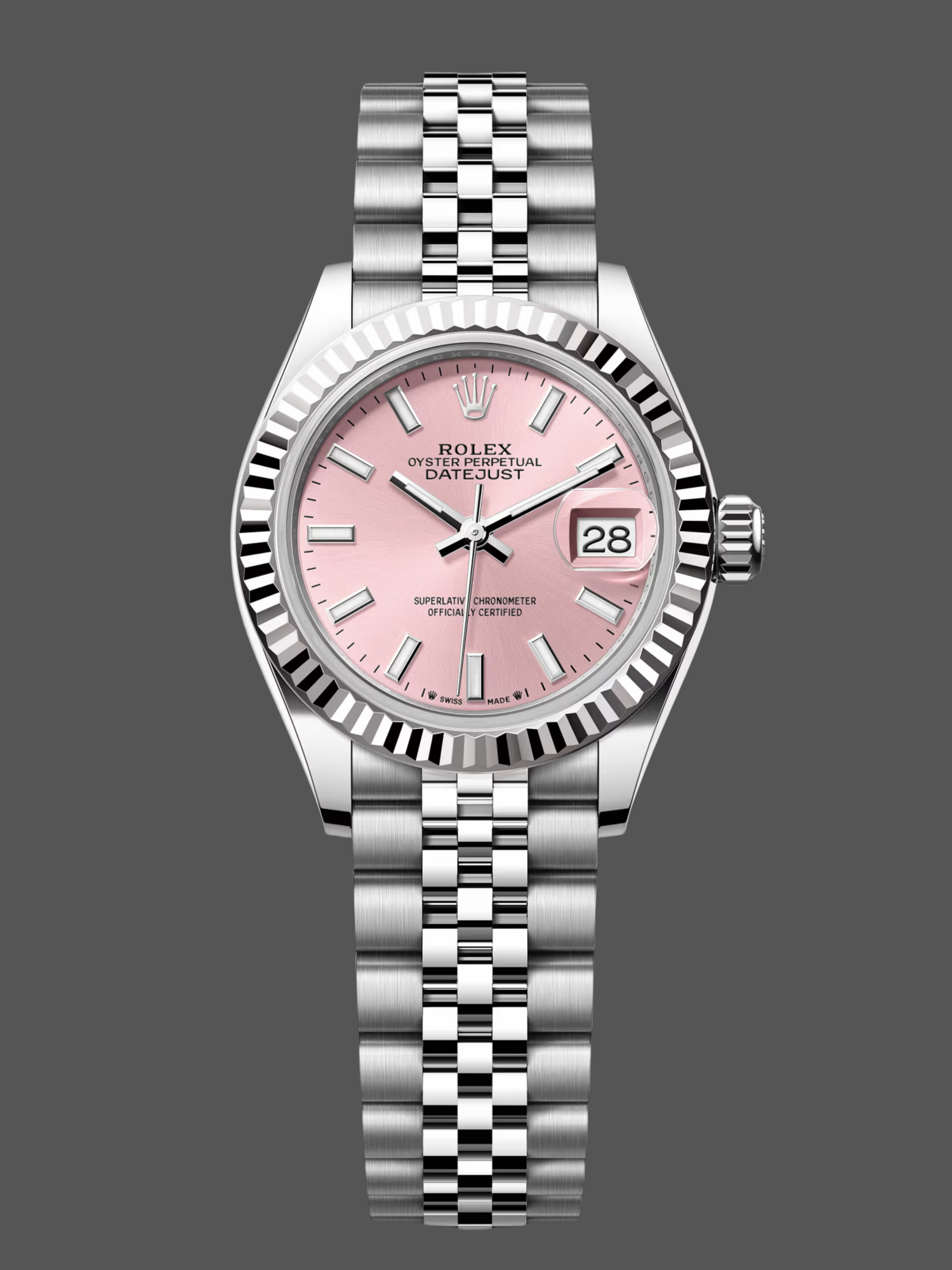 Rolex Datejust 279174 0001 Stainless Steel Pink Index Dial 28mm Lady Replica Watch