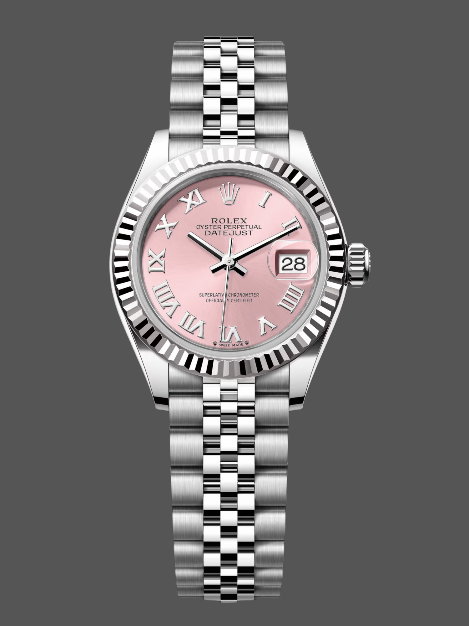 Rolex Datejust 279174 0017 Stainless Steel Pink Roman Dial 28mm Lady Replica Watch