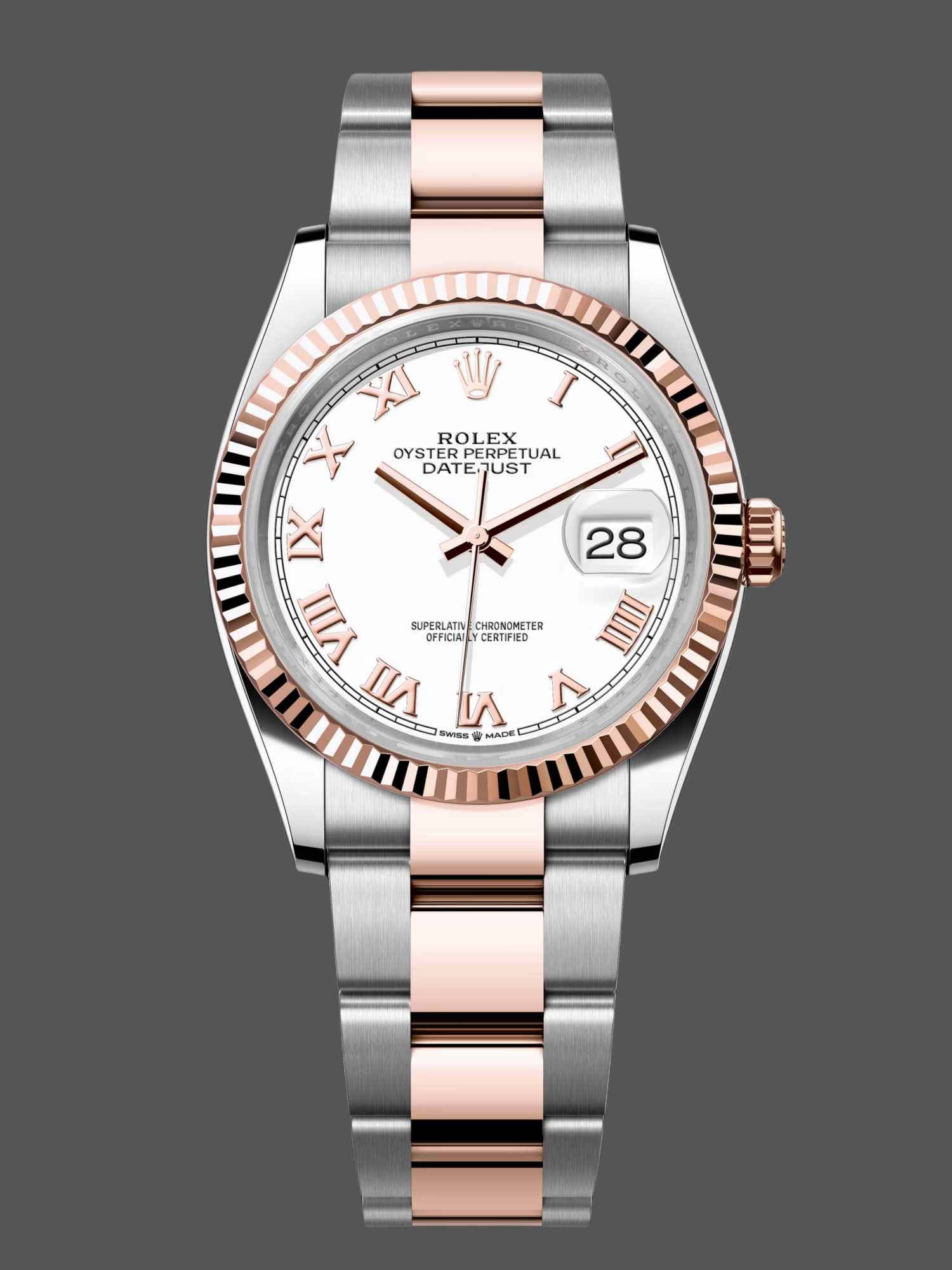 Replica Rolex Datejust 36 Oystersteel and Everose Gold m126231 0016