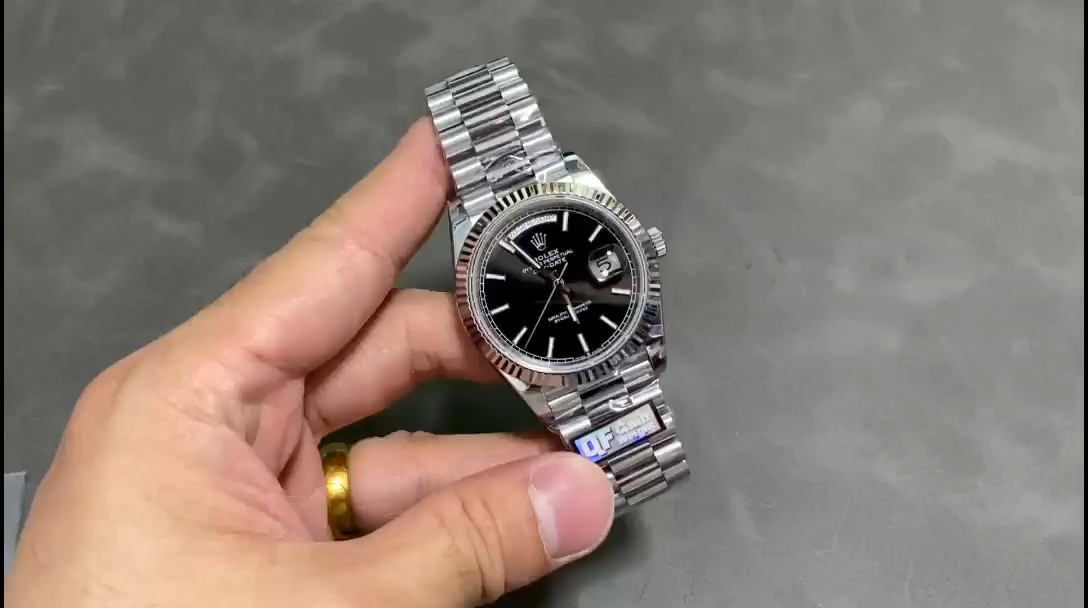 Replica Rolex Day Date 40 Platinum Black Dial M228236 0003 Men's Watch