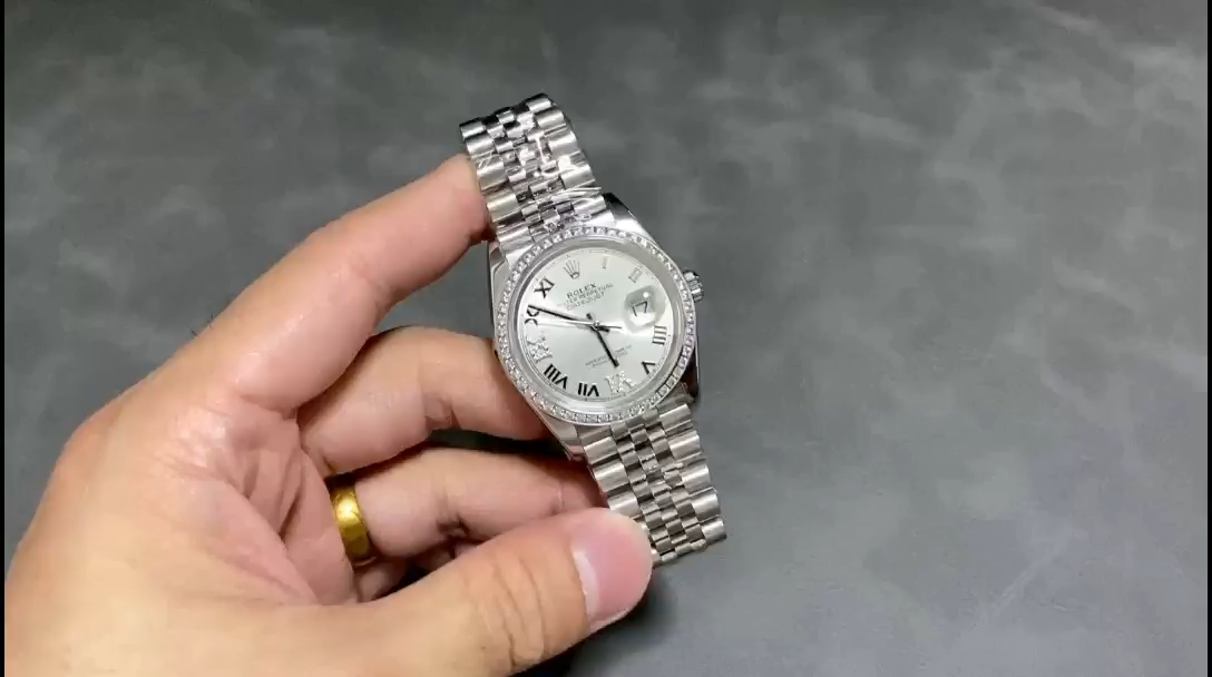 Replica Rolex Datejust 36mm Stainless Steel White Roman Jubilee m126284rbr 0017