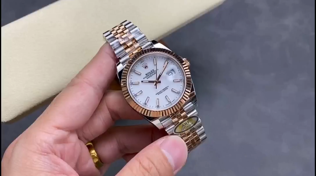 Replica Rolex Datejust Steel & Everose Gold White Dial M126231 0017
