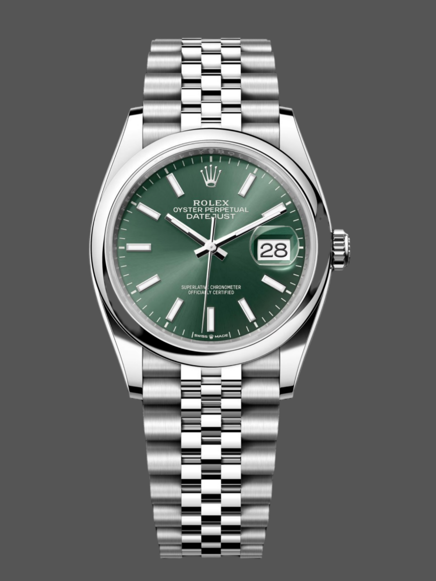 Replica Rolex Datejust 36 Stainless Steel Mint Green Dial Jubilee M126200-0023