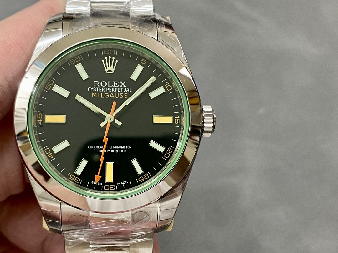 Rolex Milgauss 116400GV Stainless Steel Black Dial 40MM Mens Replica Watch