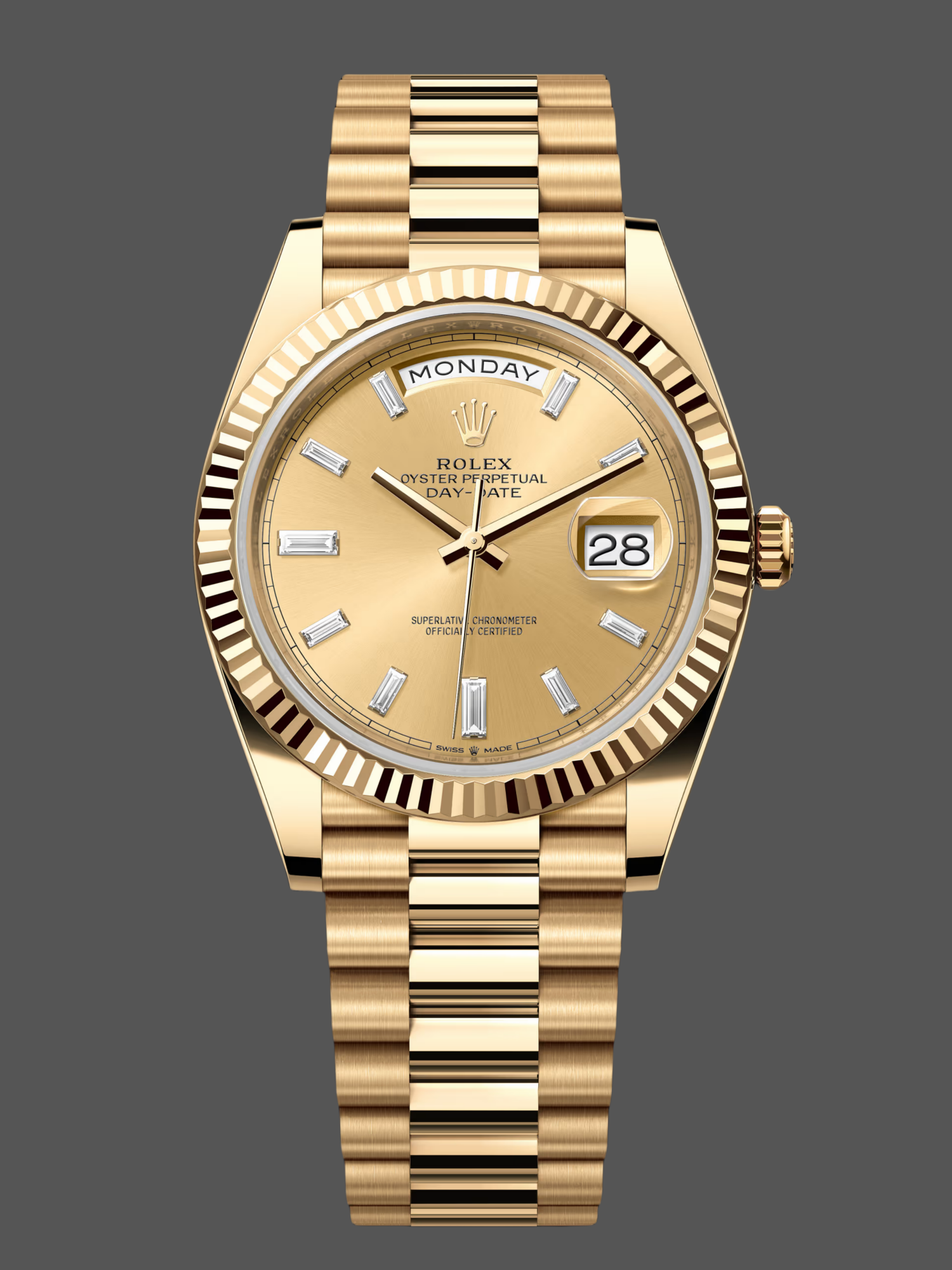 Replica Rolex Day Date 40 Yellow Gold Champagne Dial m228238 0005