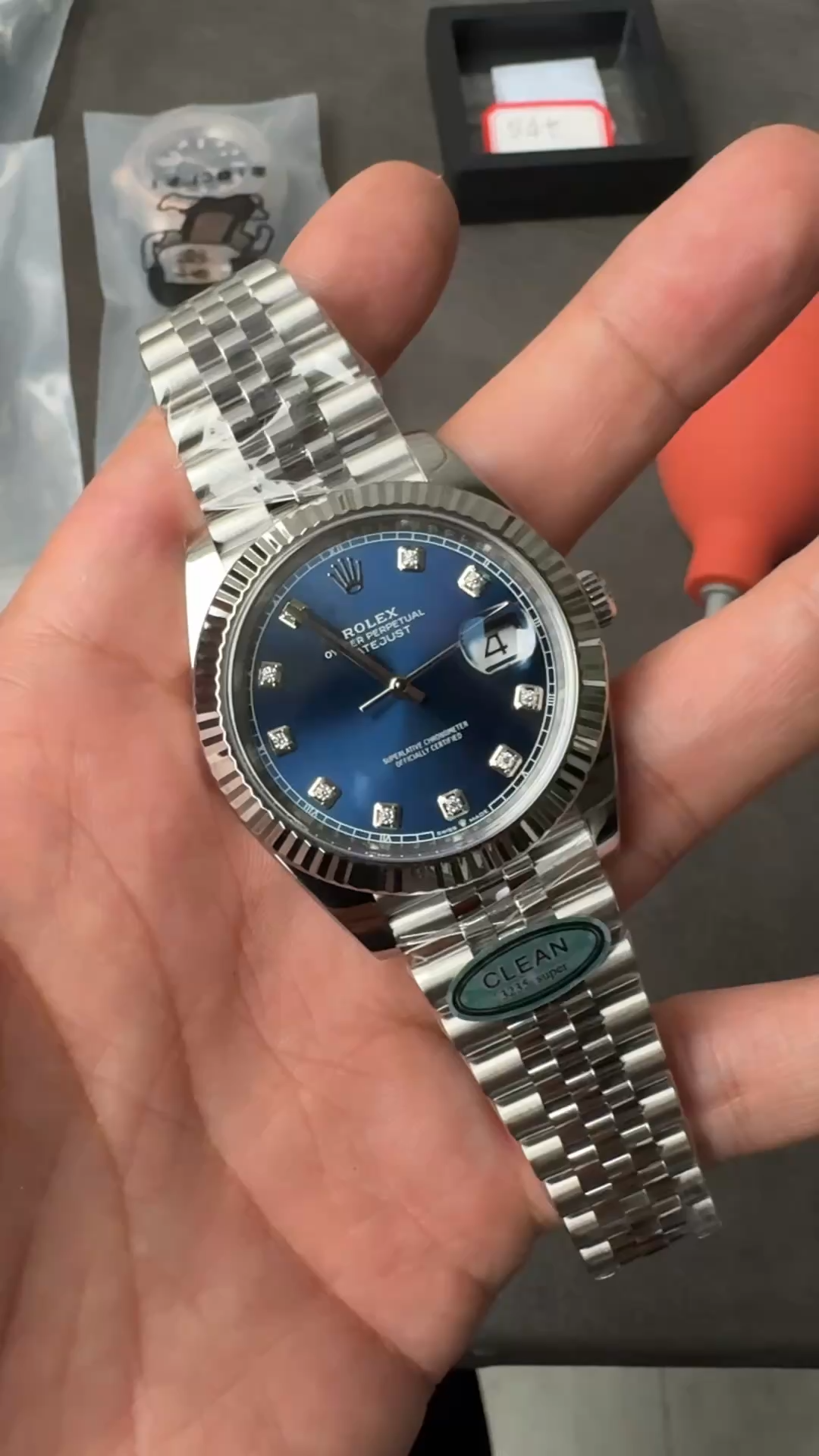 Replica Rolex Datejust 41 White Gold Blue Dial 126334 0016