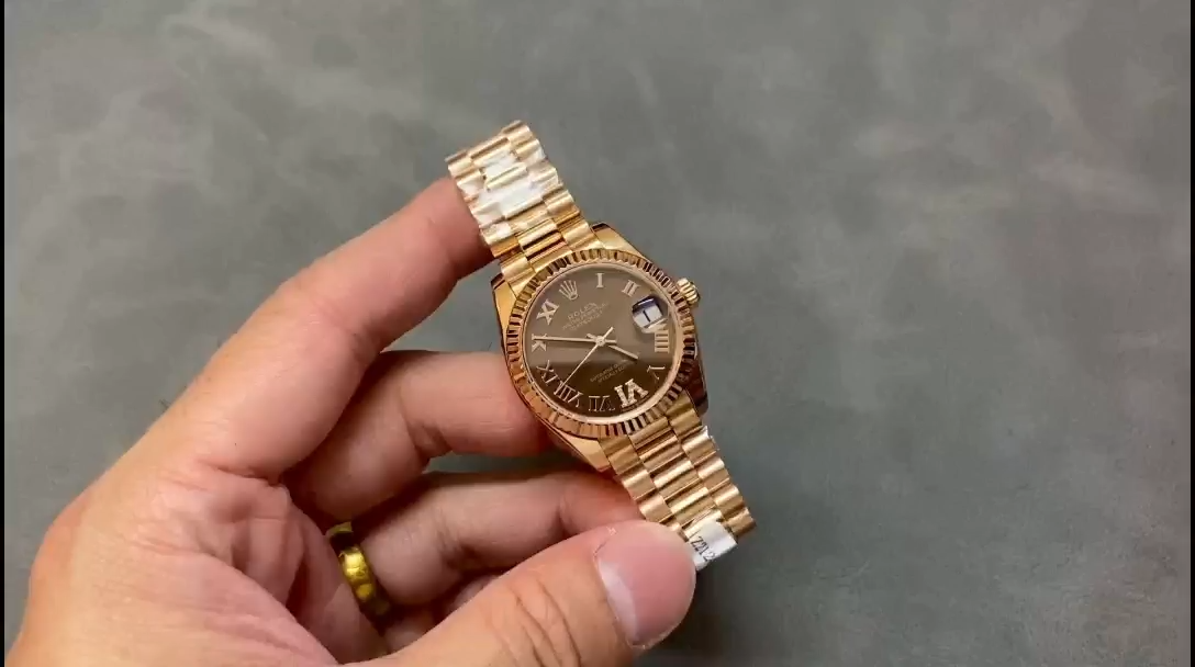 Replica Rolex Datejust 31 Everose Gold Chocolate Dial m278275 0025